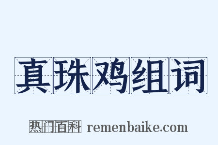 真珠鸡组词是什么意思的图片